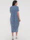 Сукня синя з віскозного трикотажу з абстрактним малюнком | 6548097 | фото 3