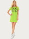 Платье-футболка салатового цвета с рисунком | 6548100 | фото 2