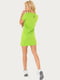 Платье-футболка салатового цвета с рисунком | 6548100 | фото 4