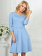 Сукня сіро-блакитна з італійського трикотажу | 6548102