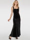 Вечернее платье черное из  бархата | 6548179