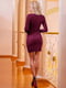 Платье-футляр бордовое | 6548257 | фото 3