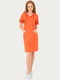 Платье-худи оранжевое с декором | 6548317 | фото 2