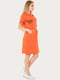 Сукня-худі помаранчева з декором | 6548317 | фото 3