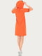 Платье-худи оранжевое с декором | 6548317 | фото 4