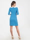 Платье-футляр голубое с белыми вставками | 6548336 | фото 4