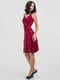 Платье А-силуэта бордовое | 6548337 | фото 2