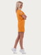 Платье-футболка оранжевое | 6548353 | фото 3
