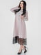 Платье серебристо-розовое с черной отделкой | 6548360 | фото 2