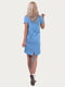 Платье-футболка голубое | 6548424 | фото 3