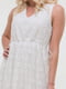 Платье А-силуэта белое с V-образным вырезом | 6548433 | фото 4