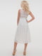 Платье А-силуэта белое с V-образным вырезом | 6548433 | фото 5