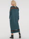 Платье с карманами зеленое с вискозного трикотажа | 6548436 | фото 3