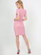 Платье-футляр розовое с цветочным орнаментом из жаккардовой ткани | 6548451 | фото 4