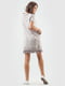Платье-футболка светло-серое с оборкой | 6548453 | фото 3