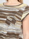 Сукня жовто-коричнева з горловиною-човником і рукавами-крильцями | 6548472 | фото 5