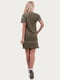 Платье-худи цвета хаки | 6548496 | фото 4