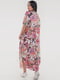 Платье А-силуэта розовое в принт | 6548512 | фото 3