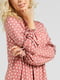 Платье А-силуэта розового цвета с вкраплениями мелкого белого гороха | 6548524 | фото 3