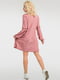 Платье А-силуэта розового цвета с вкраплениями мелкого белого гороха | 6548524 | фото 4
