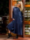 Сукня А-силуету темно-синя | 6548534 | фото 5