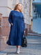 Сукня А-силуету темно-синя | 6548534 | фото 2
