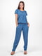 Легкі штани блакитного кольору в квітковий принт | 6548573 | фото 2