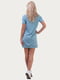 Платье-футболка голубое | 6548576 | фото 4