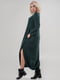 Сукня А-силуету темно-зелена | 6548579 | фото 2