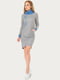 Платье-свитер серое с рисунком | 6548588 | фото 2