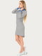Платье-свитер серое с рисунком | 6548588 | фото 3