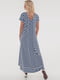Сукня з трикотажної віскози у синьо-білу смужку | 6548592 | фото 3