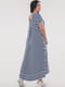 Сукня з трикотажної віскози у синьо-білу смужку | 6548592 | фото 6