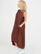 Сукня коричнева зі скошеним подолом | 6548594 | фото 4