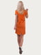 Платье-футболка оранжевое | 6548615 | фото 3
