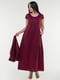 Сукня А-силуету кольору марсалу | 6548668 | фото 4