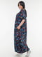 Сукня А-силуету синя в квітковий принт | 6548711 | фото 2