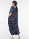 Сукня А-силуету синя в квітковий принт | 6548711 | фото 3