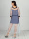 Платье А-силуэта бирюзового цвета с рисунком | 6548816 | фото 3