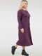 Платье со съемным хомутом фиолетовое длины миди | 6548820 | фото 3