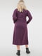 Платье со съемным хомутом фиолетовое длины миди | 6548820 | фото 4