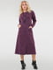 Платье со съемным хомутом фиолетовое длины миди | 6548820 | фото 5
