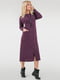Платье со съемным хомутом фиолетовое длины миди | 6548820 | фото 6