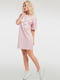 Платье-футболка розовое с принтом | 6548845 | фото 2