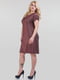 Коктельное платье бордового цвета, декорированное блестками | 6548878 | фото 2