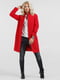 Яскраво-червоне пальто з написом на спинці | 6548879 | фото 2