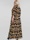 Чорна шифонова сукня А-силуету в принт | 6548900 | фото 3
