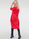 Яркое ассиметричное платье-рубашка красного цвета | 6548954 | фото 3