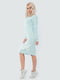 Платье-худи голубое с принтом | 6549014 | фото 2