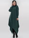 Платье трикотажное зеленое с асимметричным низом | 6549019 | фото 2